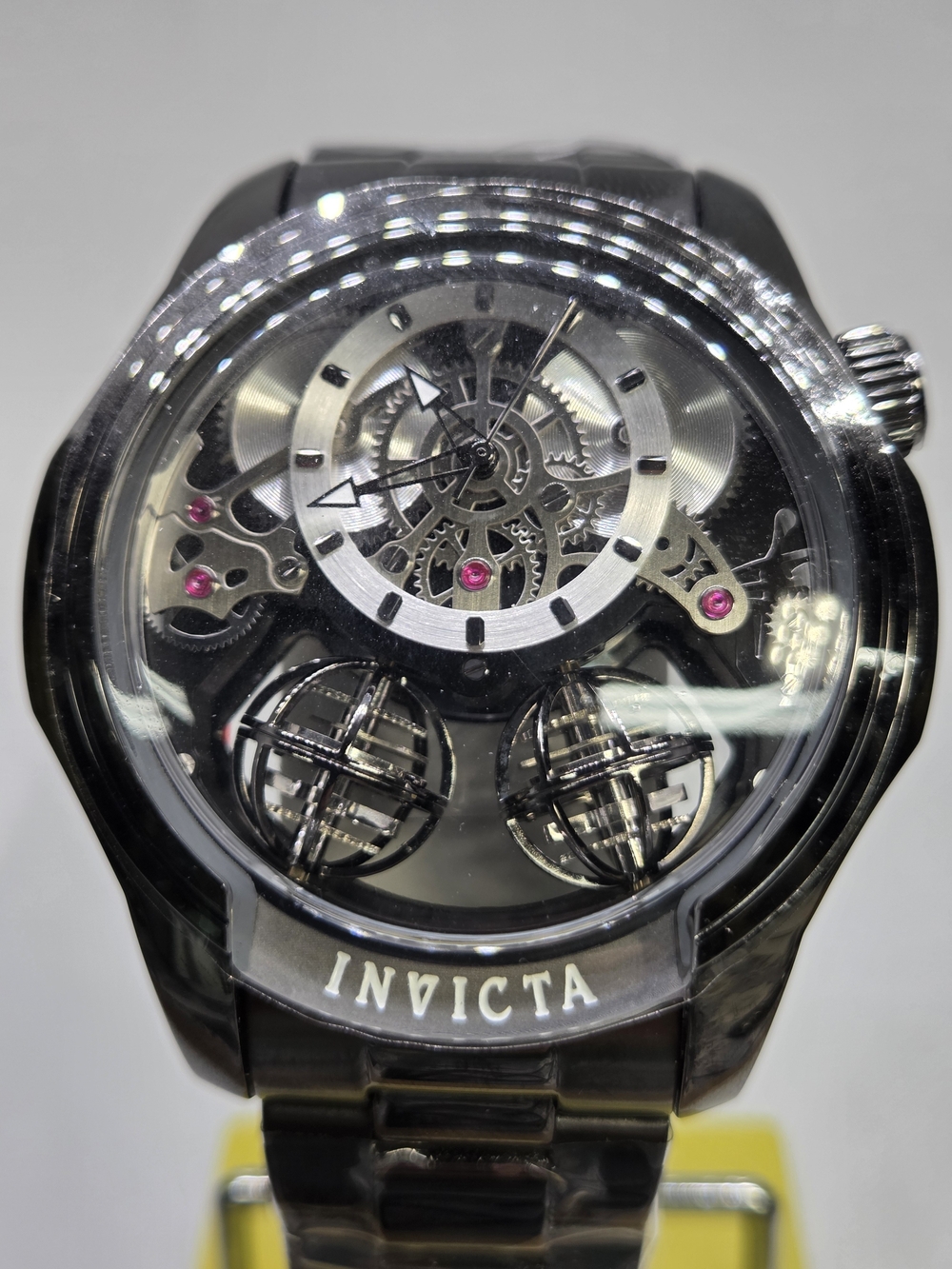 Invicta Specialty 50780 Men's 46mm Skeleton Dial Quartz Gunmetal SS Watch NEW